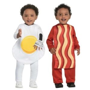 Breakfast Babies Egg and Bacon Kids Costume Set Infant 6-12 Months